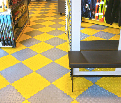 DESTOCKAGE • DALLE MOSAIK PVC • TÔLE LARMÉE JAUNE 7mm